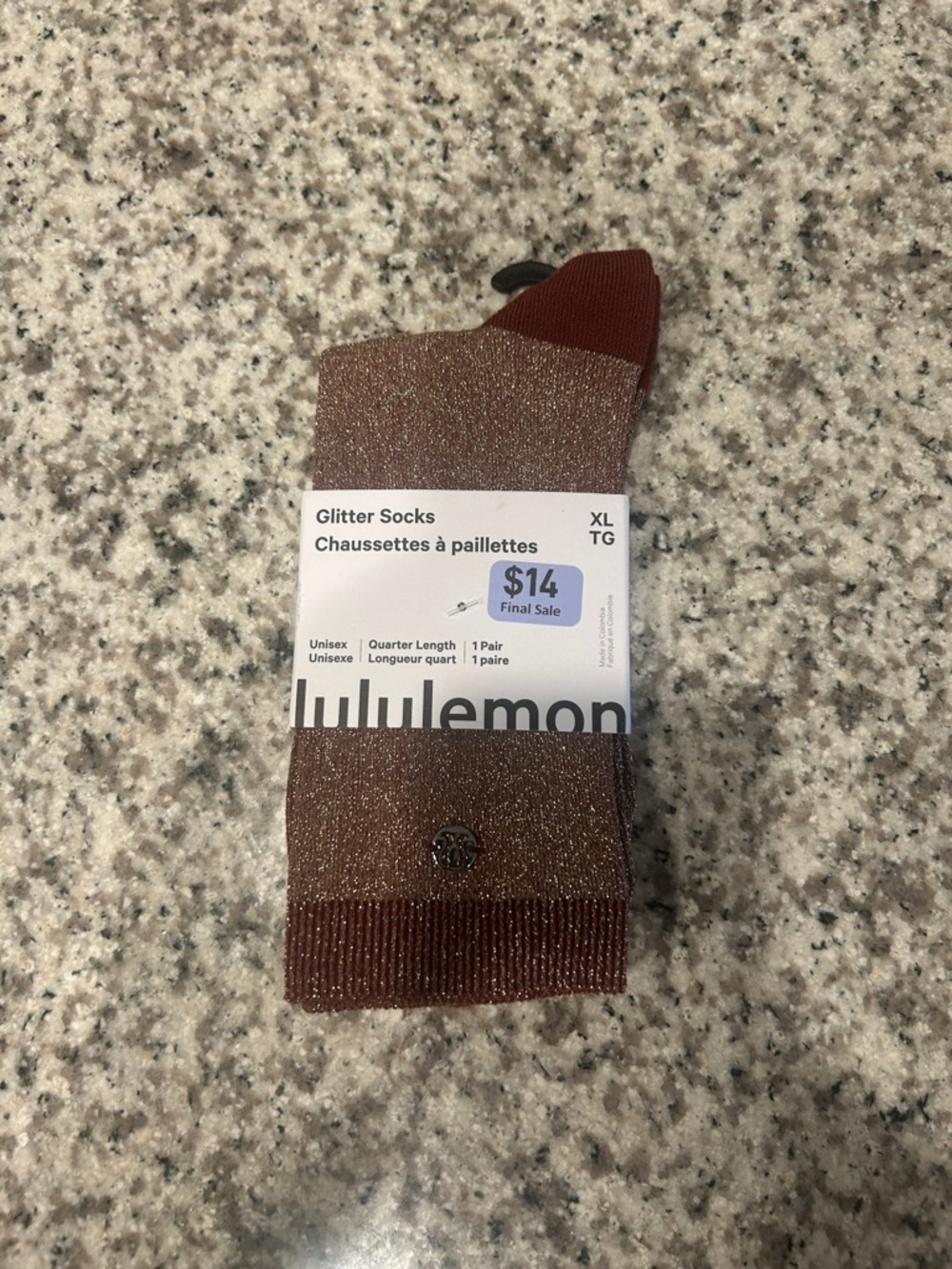 Lululemon Glitter Socks - XL - $18 Retail